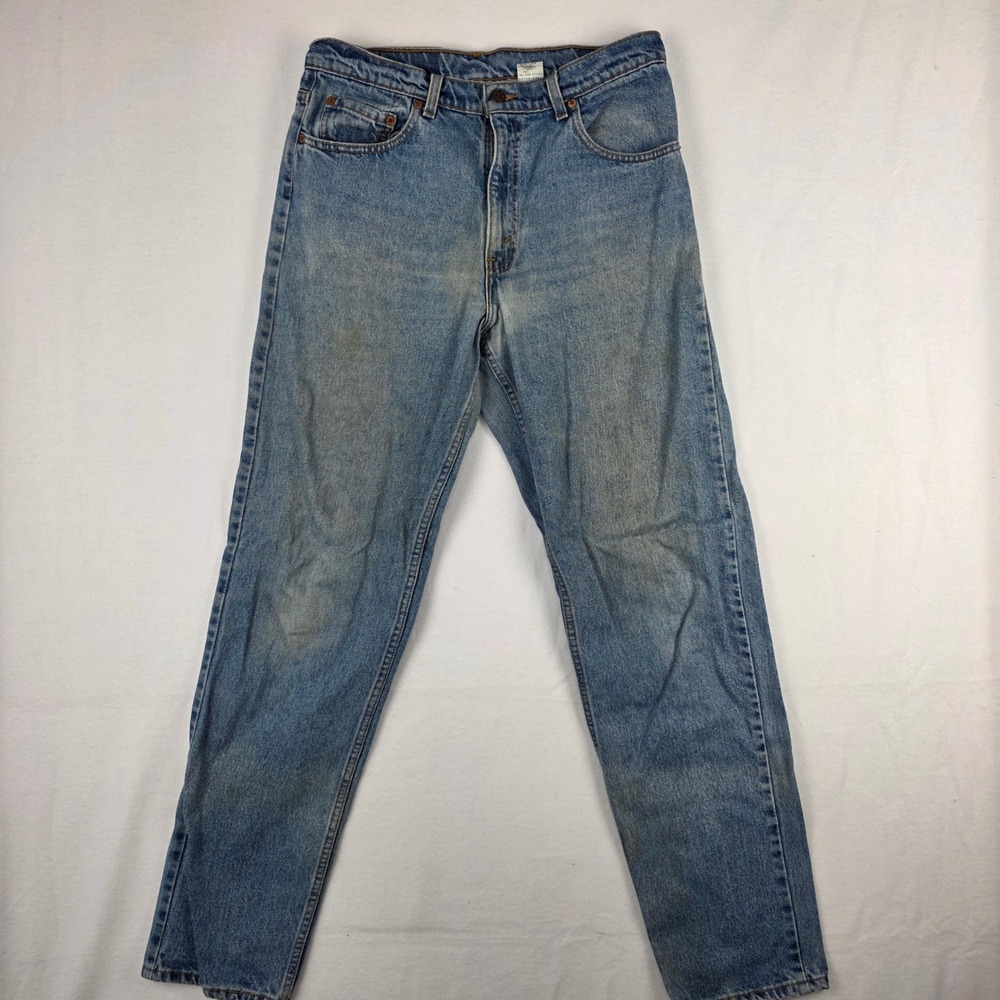 Vintage Levis 550 Relaxed Fit Tapered Leg Jeans Light Wash Made in USA 34x34